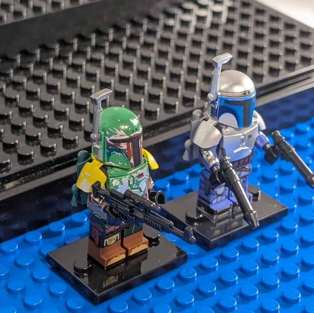 2 Minifigures- Star Wars Jango Fett Building Block Action Figure Clone Wars